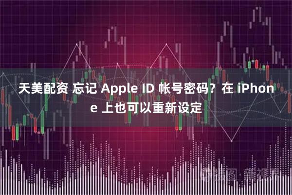 天美配资 忘记 Apple ID 帐号密码？在 iPhone 上也可以重新设定